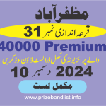 Rs. 40000 Premium Prize Bond Draw 2024 – Complete List & Results